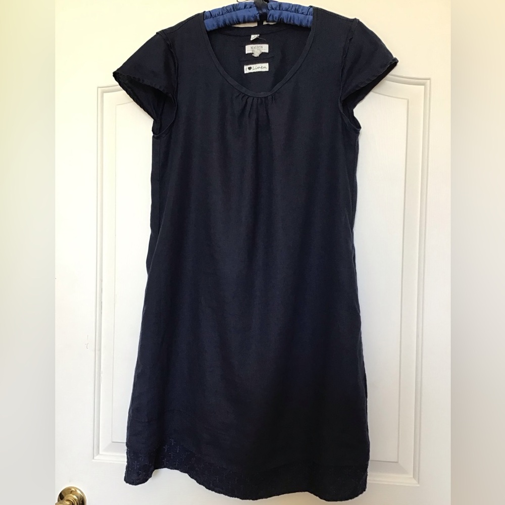 Short sleeve linen dress